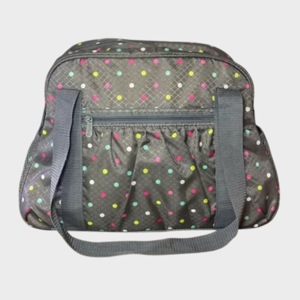 Thirty-One Gym Diaper Bag in Gray Confetti Dot